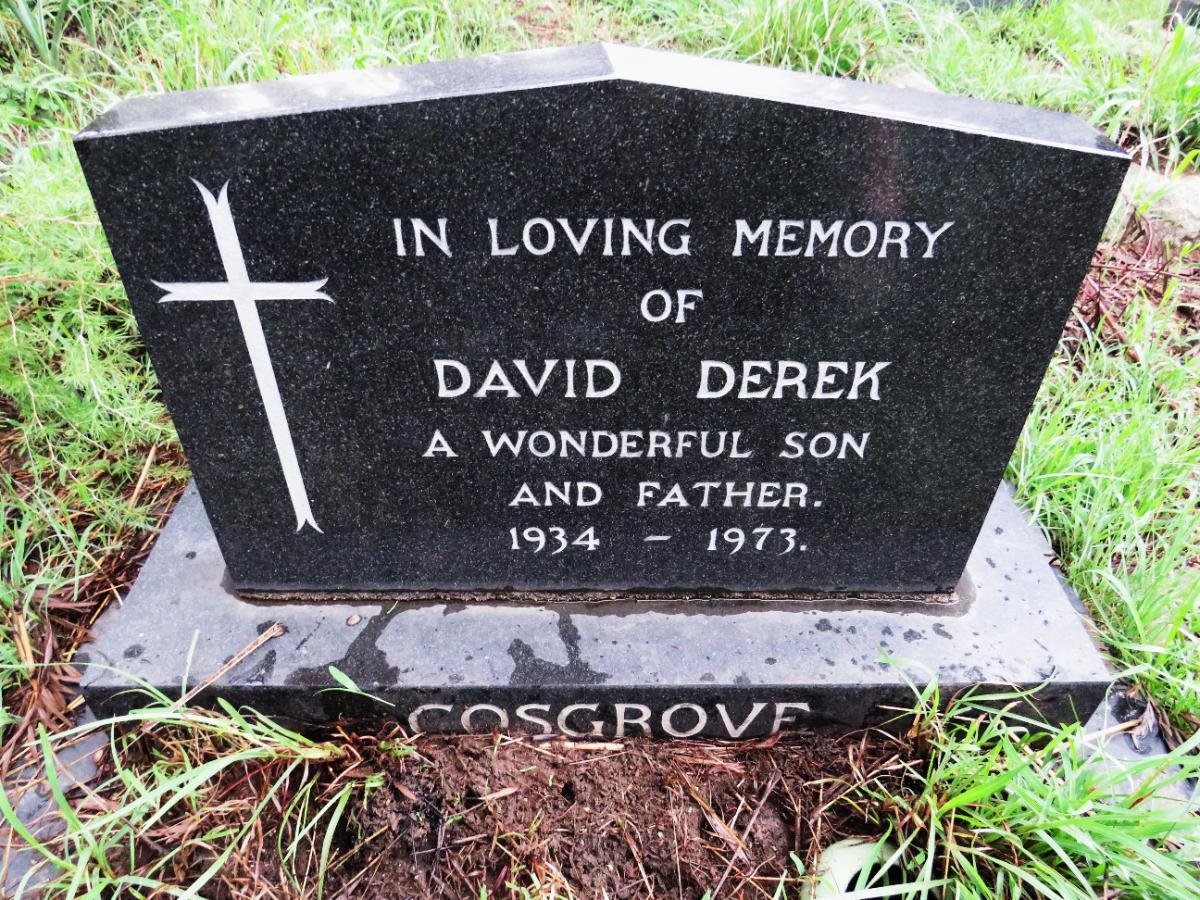 COSGROVE David Derek 1934-1973