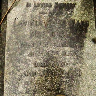 MACDONALD Lavinia Alice Maud 1886-1970