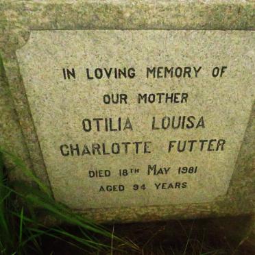FUTTER Otilia Louisa Charlotte -1981