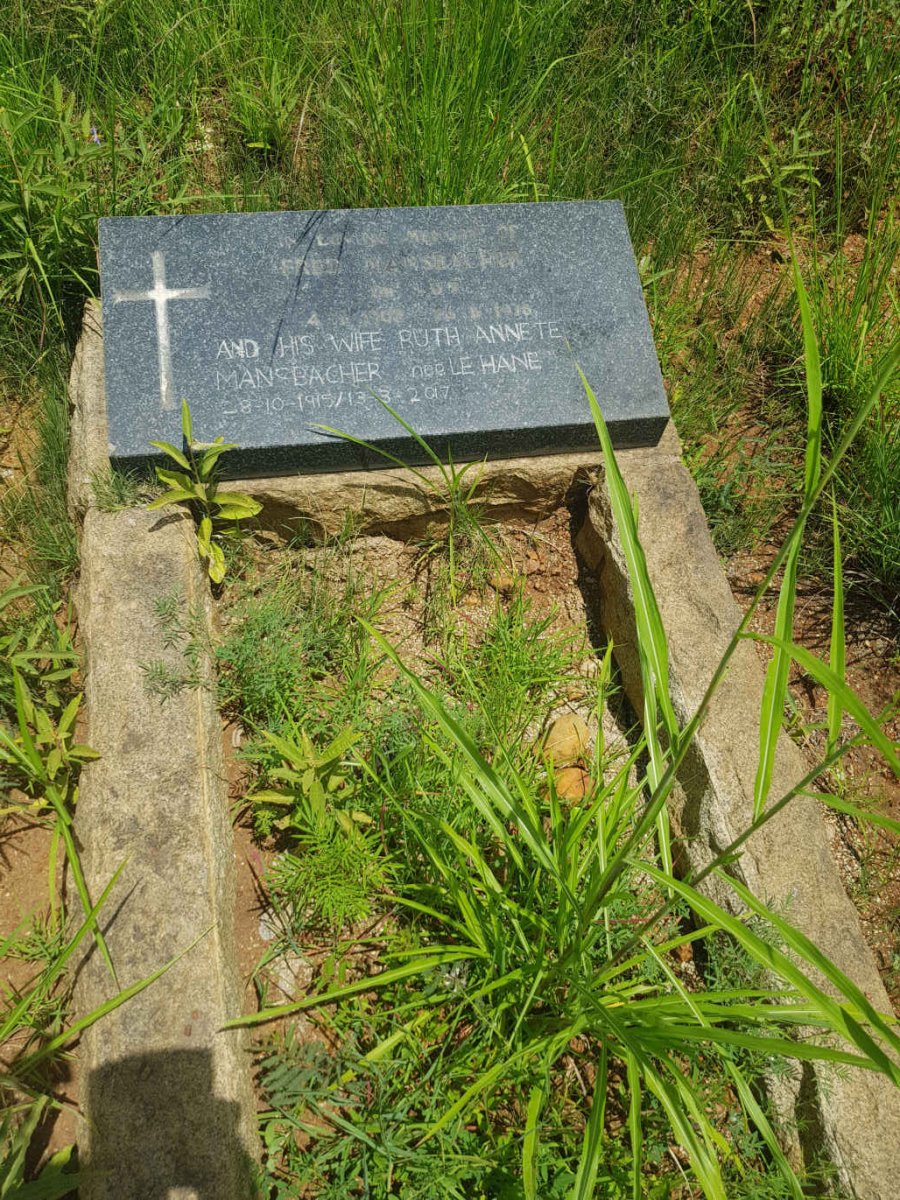 MANSBACHER Fred 1903-1978 &amp; Ruth Annette LE HANE 1915-2017
