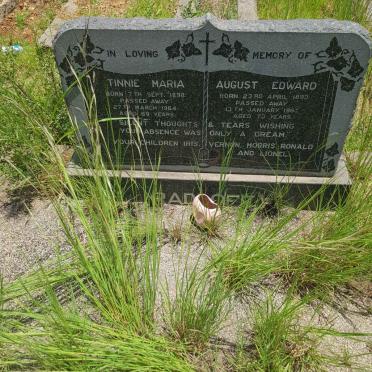 RADLOFF August Edward 1893-1967 &amp; Tinnie Maria 1898-1964
