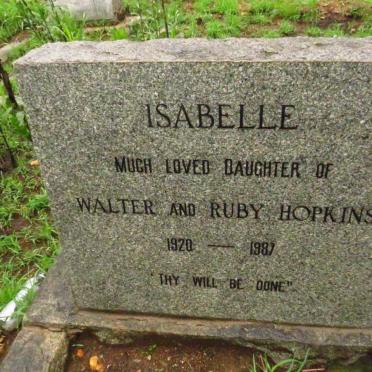 HOPKINS Isabelle 1920-1987