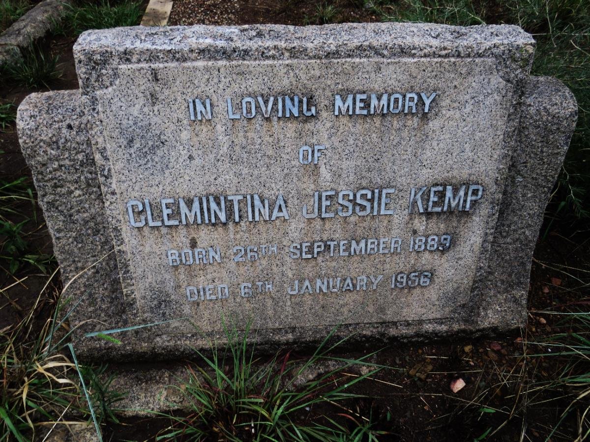 KEMP Clementina Jessie 1889-1956