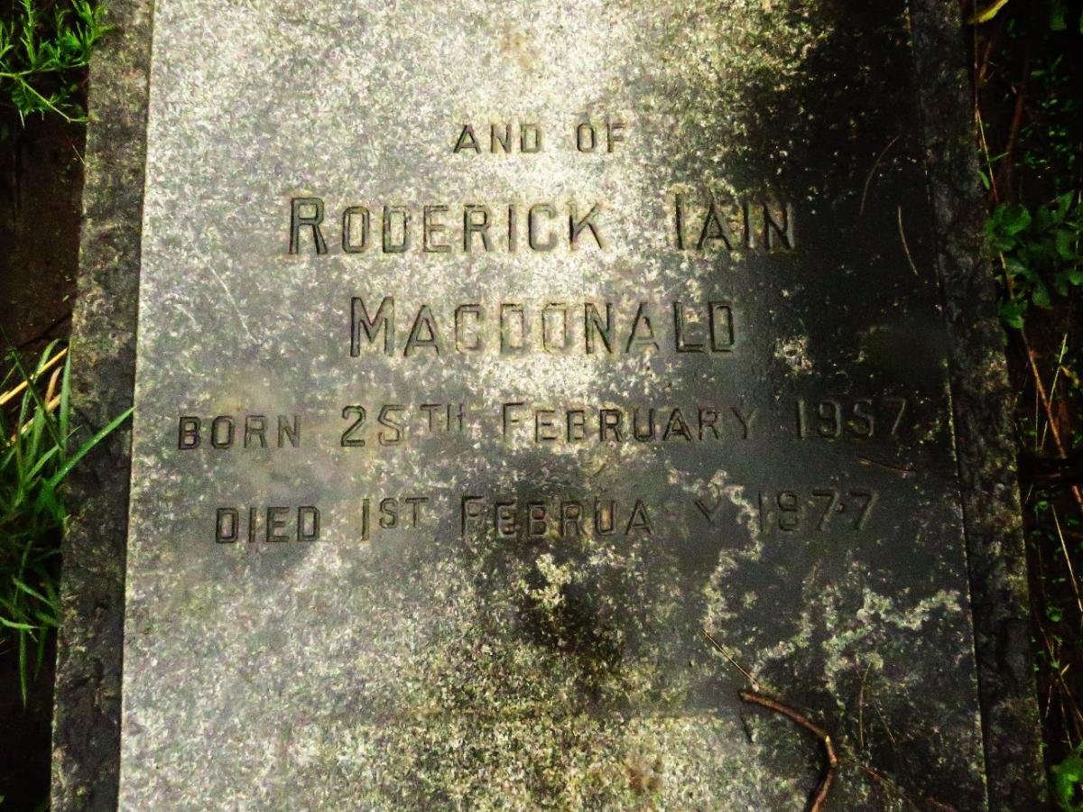 MACDONALD Iain Michael 1850-1953 :: MACDONALD Roderick Iain 1957-1977_1