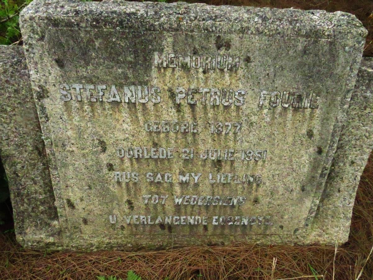 FOURIE Stefanus Petrus 1877-1951