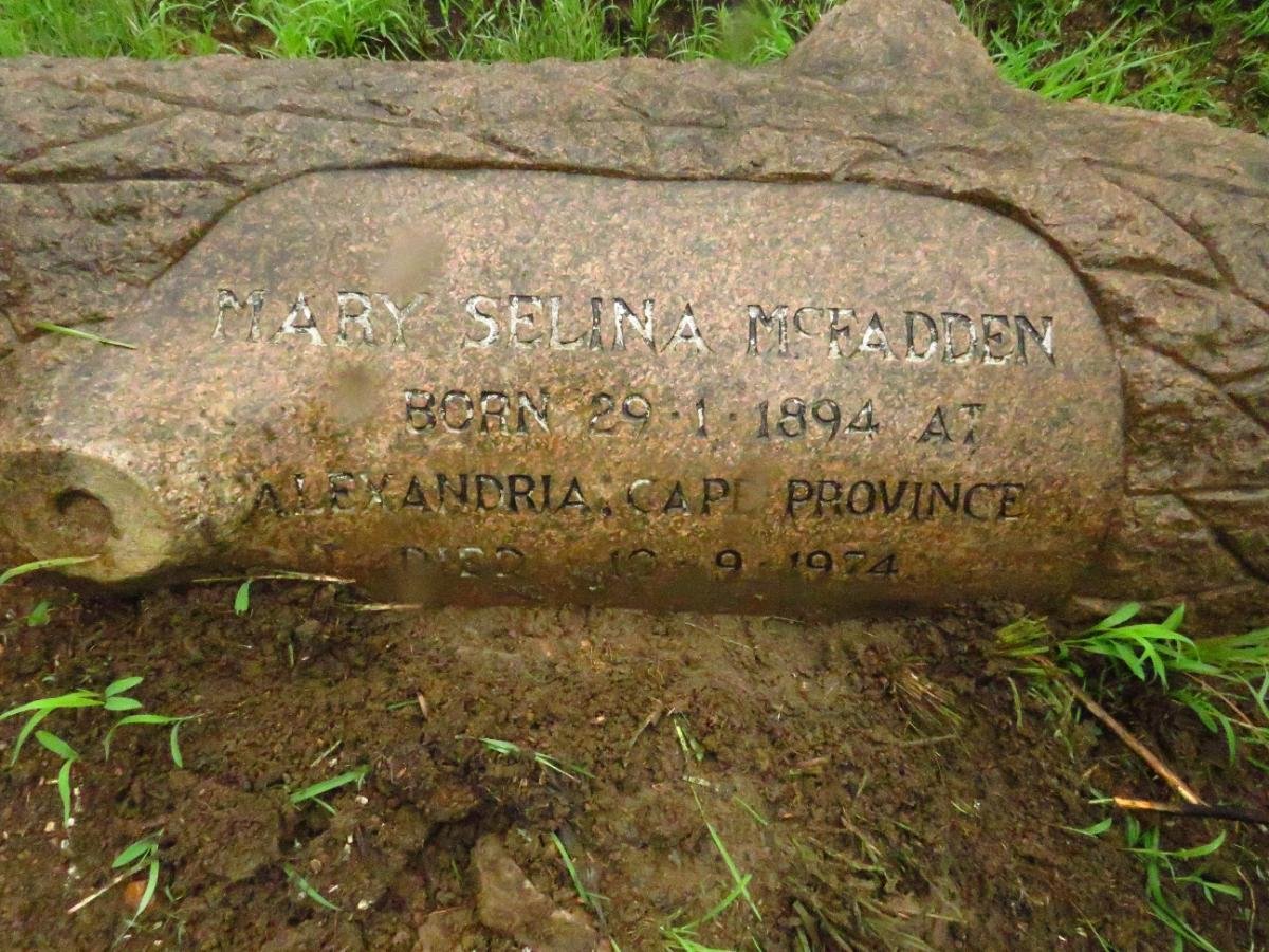 MCFADDEN Mary Selina 1894-1974