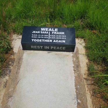 WEALE Frank 1913-2012 &amp; Jean Sara 1924-1979