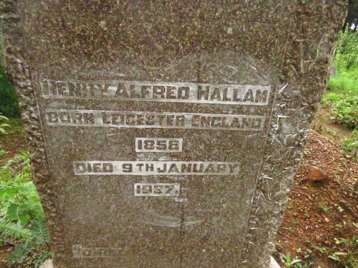 HALLAM Henry Alfred 1856-1937