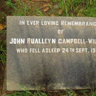 WILSON John Rualleyn, CAMPBELL -1937