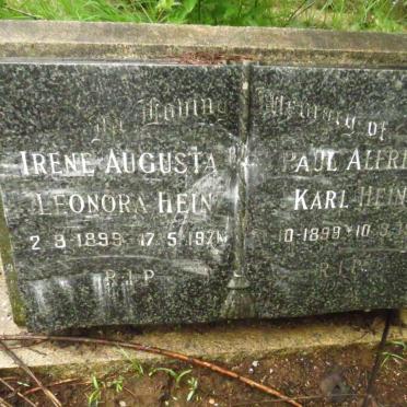 HEIN Paul Alfred Karl 1899-1974 & Irene Augusta Leonora 1899-1971