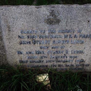 LEWIS John Stuart Archer 1930-1954