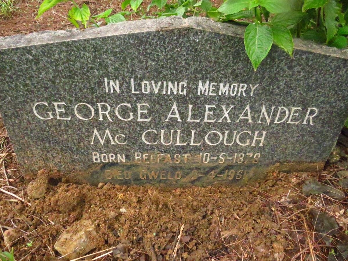 MCCULLOCH George Alexander 1878-1951