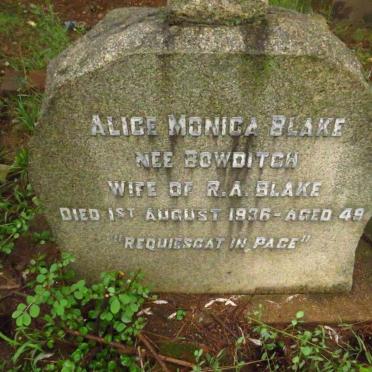 BLAKE Alice Monica nee BOWDITCH -1936