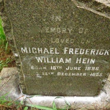 HEIN Michael Frederick William 1896-1955