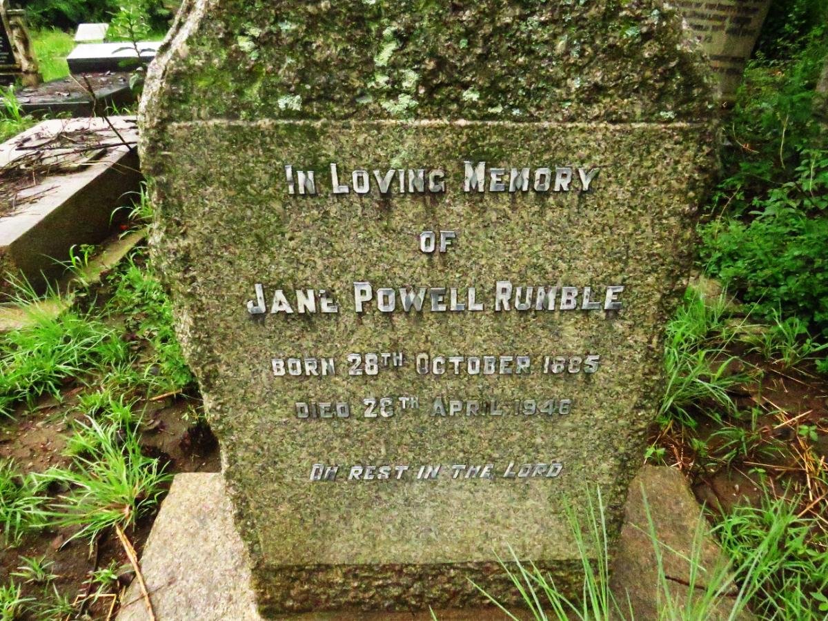 RUMBLE Jane Powell 1885-1946
