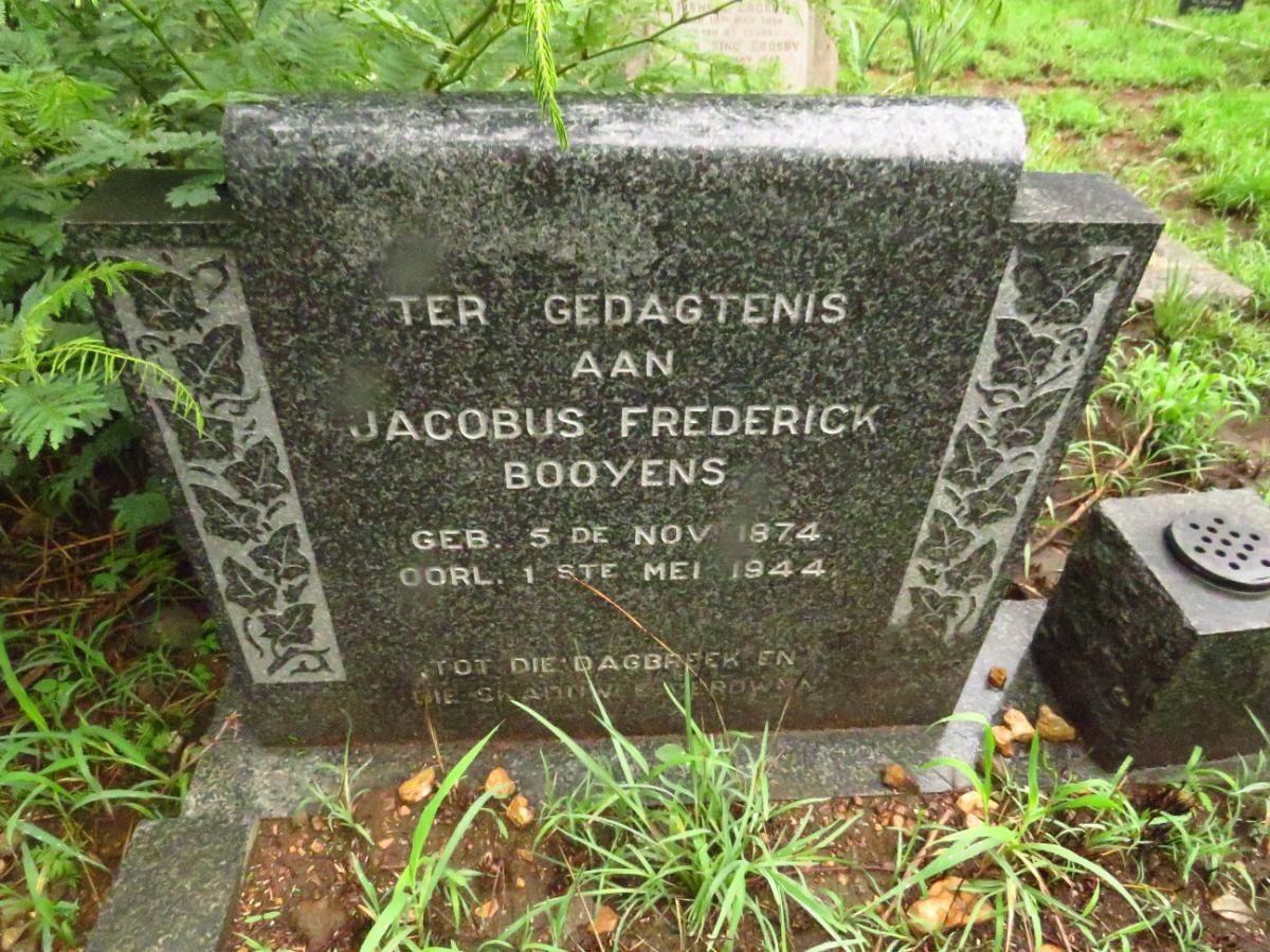 BOOYENS Jacobus Frederick 1874-1944