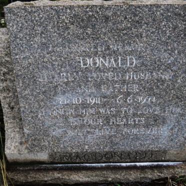 MACDONALD Donald 1911-1974
