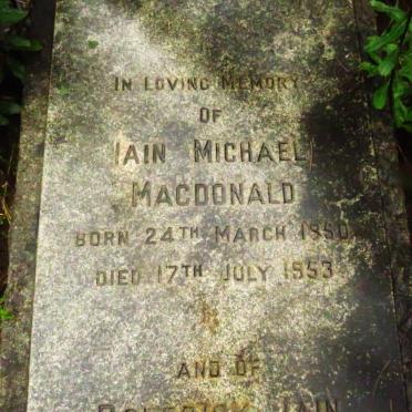 MACDONALD Iain Michael 1850-1953 :: MACDONALD Roderick Iain 1957-1977_1
