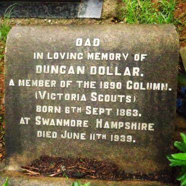 DOLLAR Duncan 1863-1939