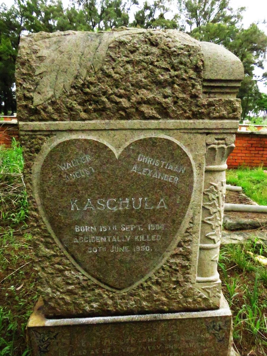 KASCHULA Walter August Christiaan Alexander 1906-1950