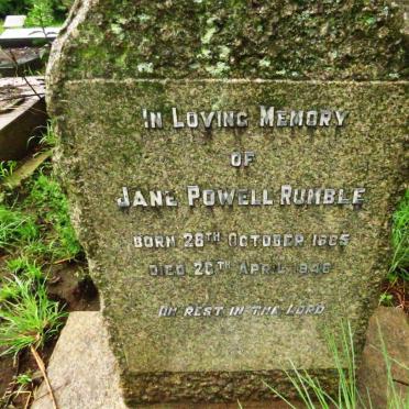 RUMBLE Jane Powell 1885-1946