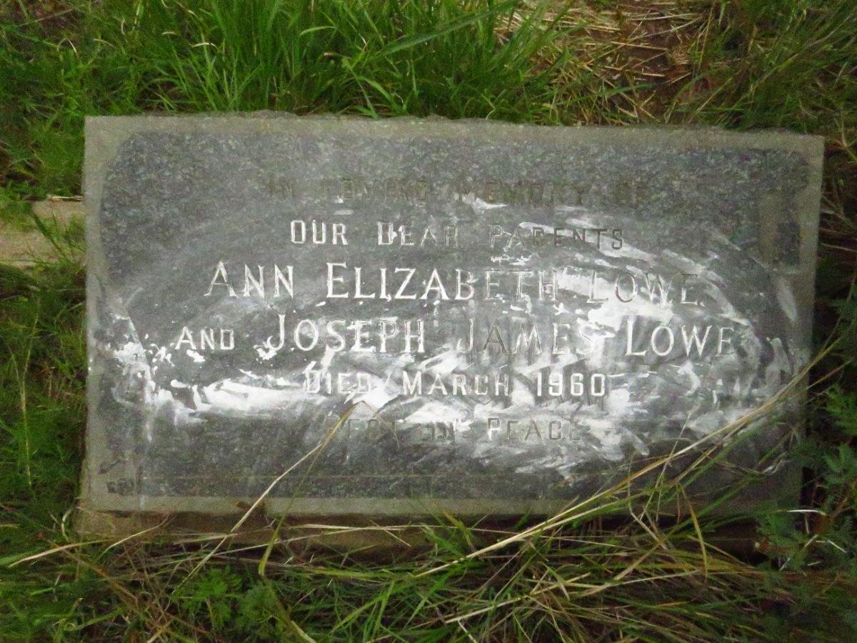 LOWE Joseph James -1960 & Ann Elizabeth -1960