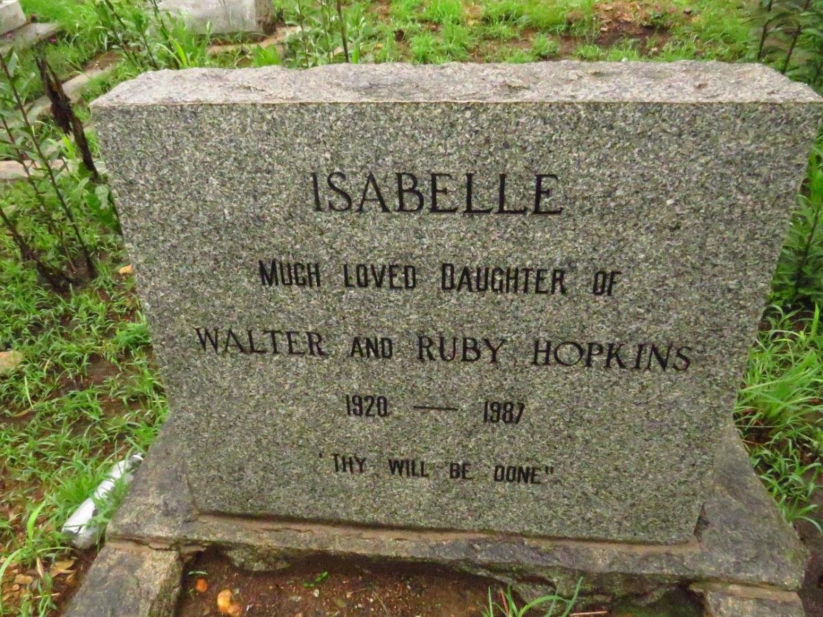 HOPKINS Isabelle 1920-1987