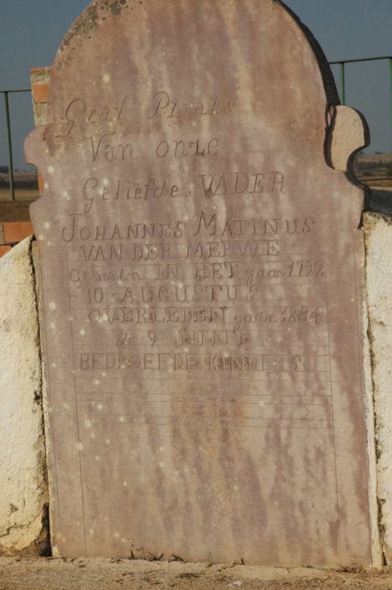 MERWE Johannes Matinus, van der 1792-1884