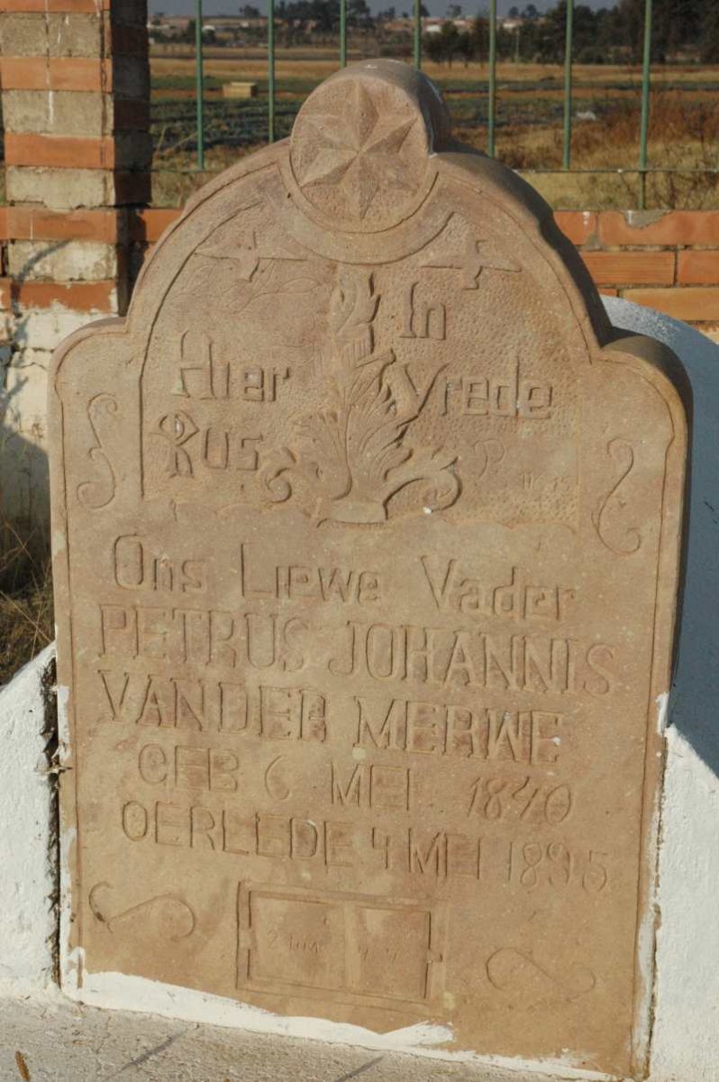 MERWE Petrus Johannis, van der 1840-1895