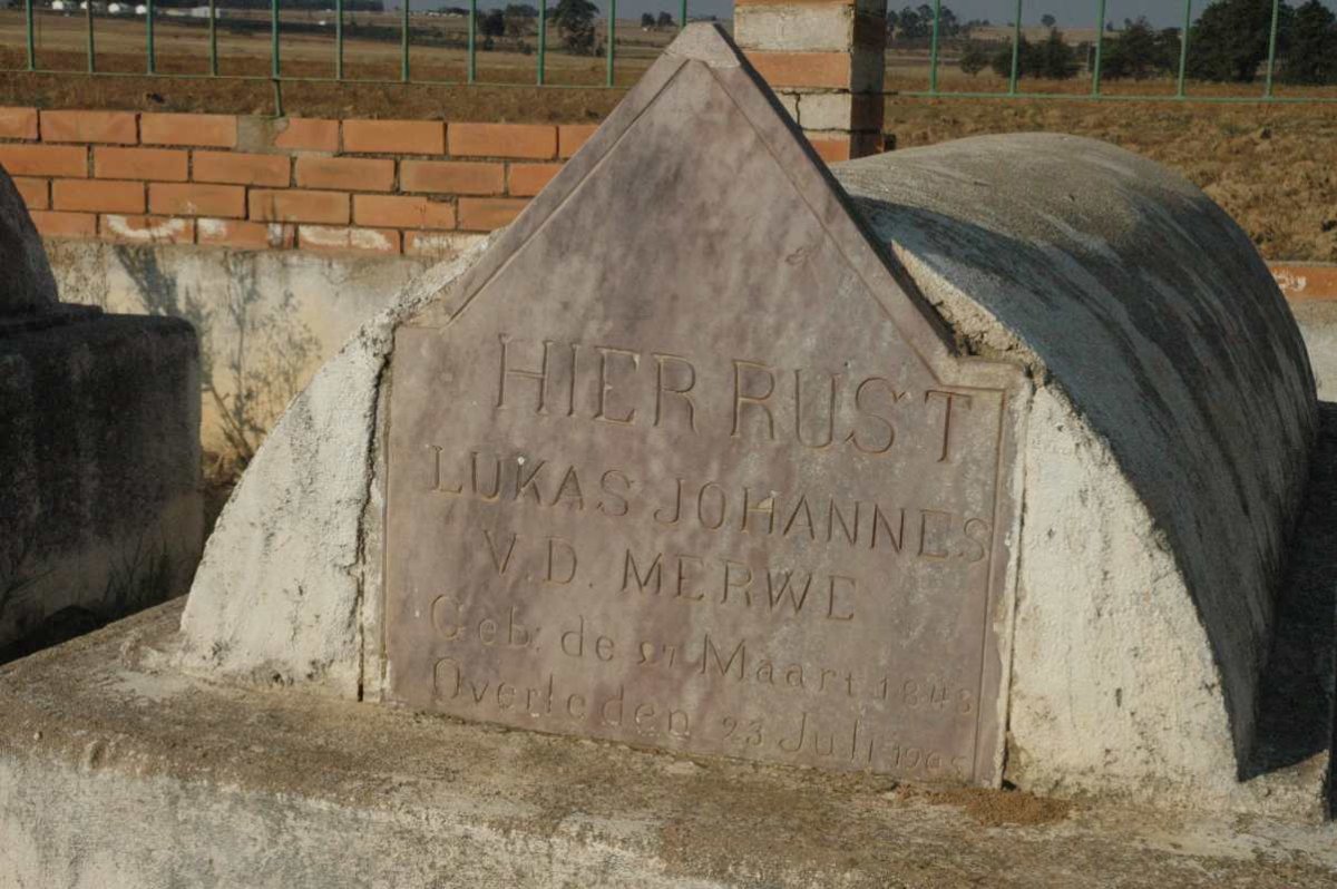 MERWE Lukas Johannes, v.d. 184?-1905