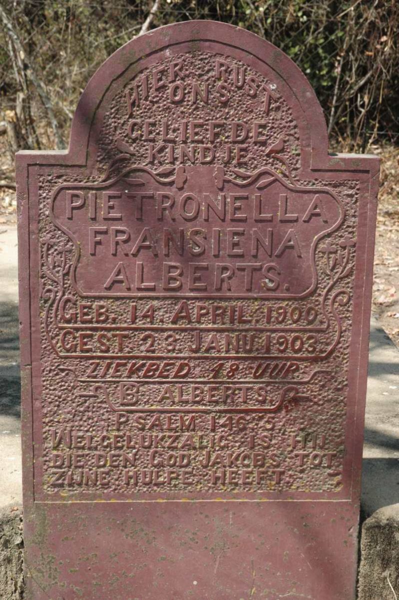 ALBERTS Pietronella Fransiena 1900-1903