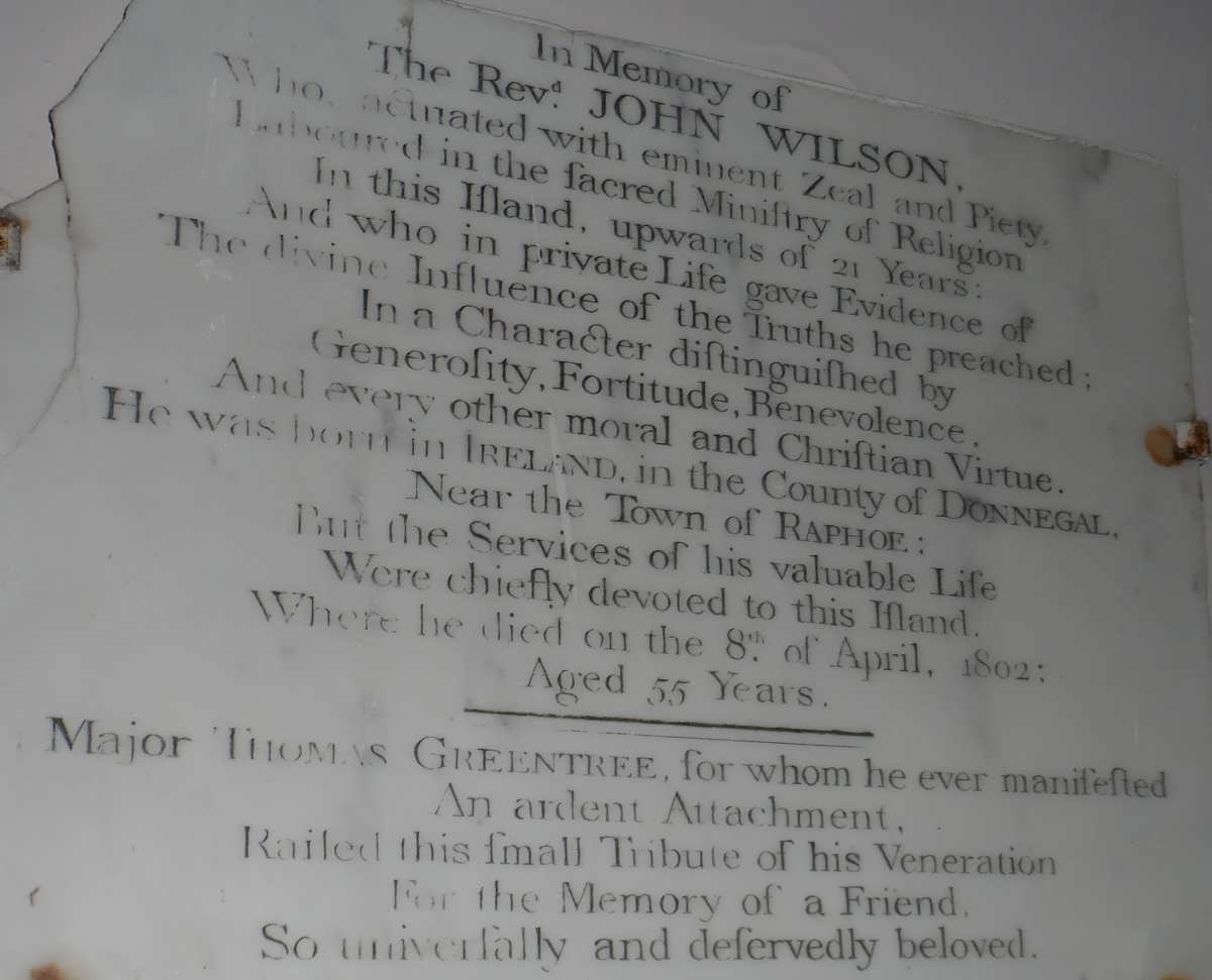 WILSON John -1802 