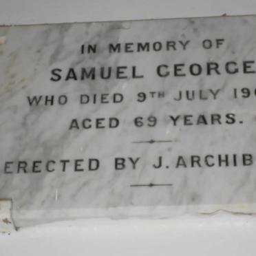 GEORGE Samuel -1900