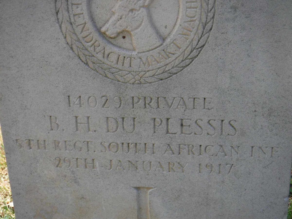 PLESSIS B.H., du -1917